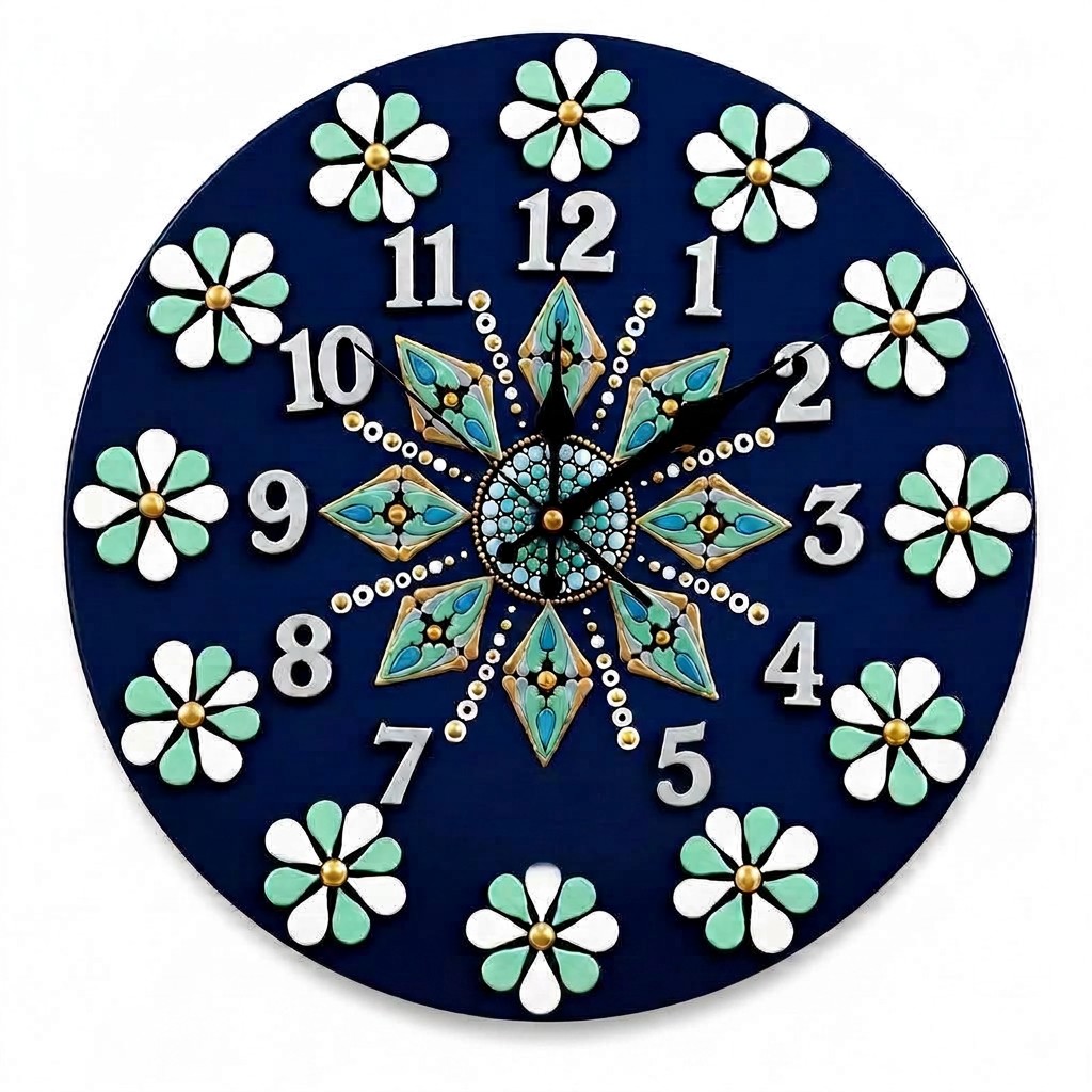 Wall Clock Blue spring 40cm